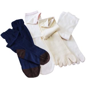 ヒオリエ　冷えとり靴下　シルク＆コットン5本指ソックス(重ねばき専用)